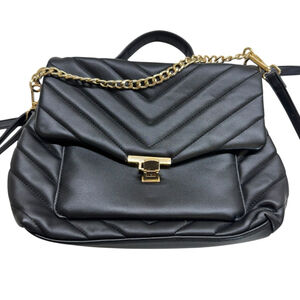 A New Day Black Quilted Handbag